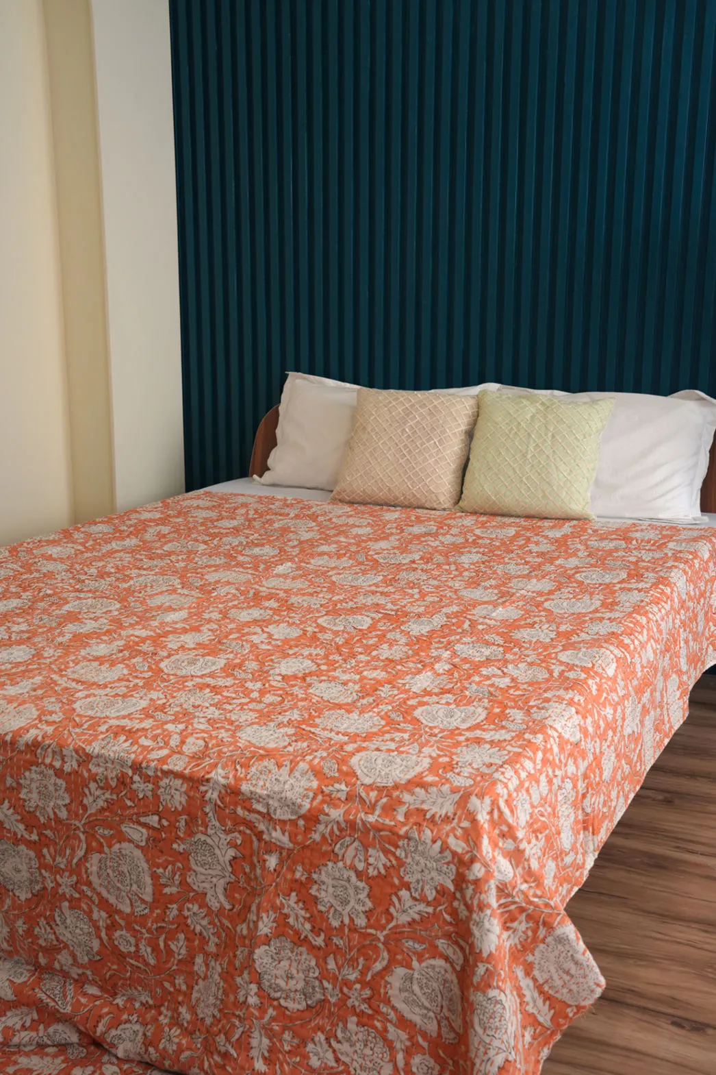 Kantha Quilt - The Salmon