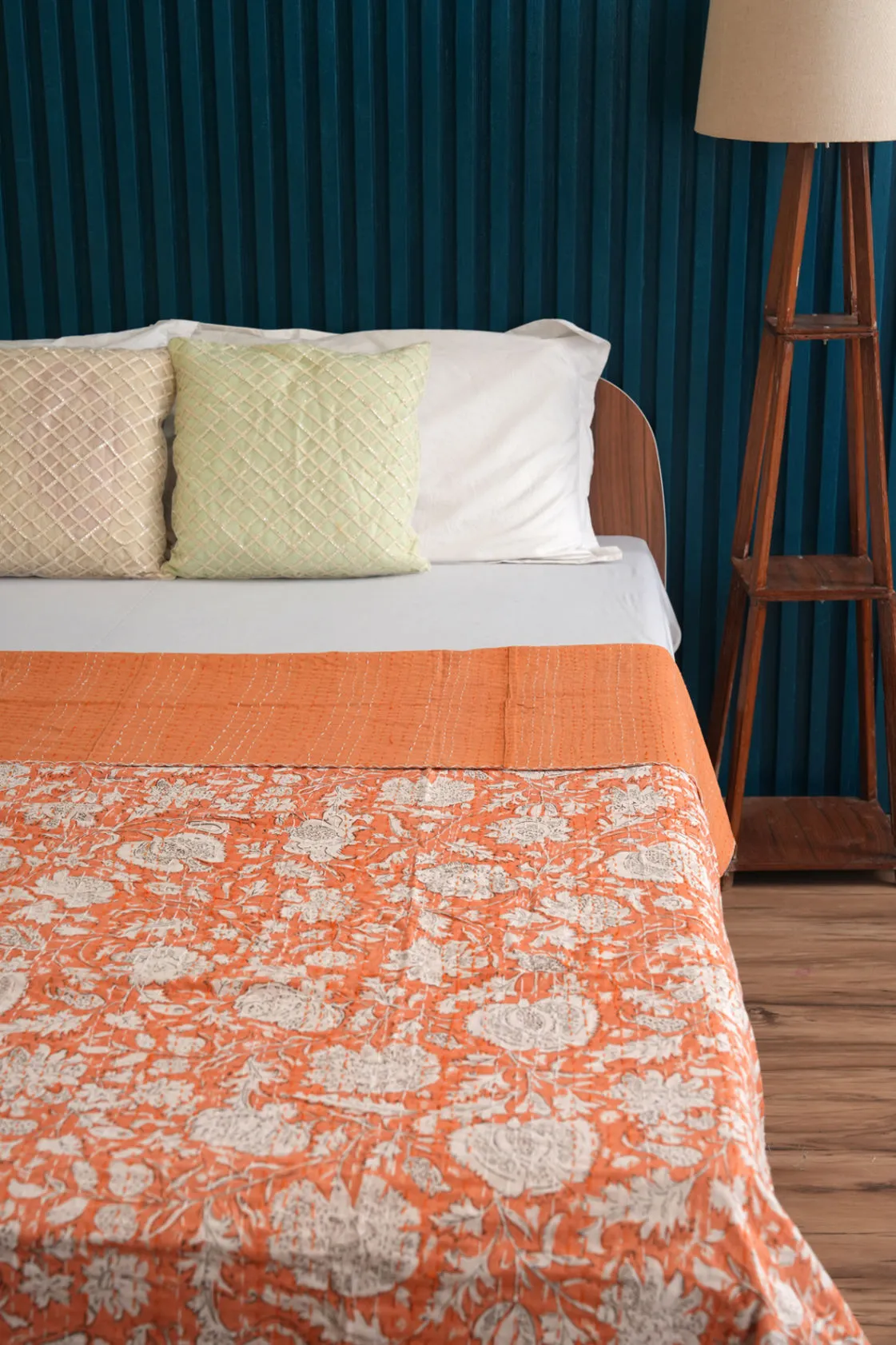 Kantha Quilt - The Salmon