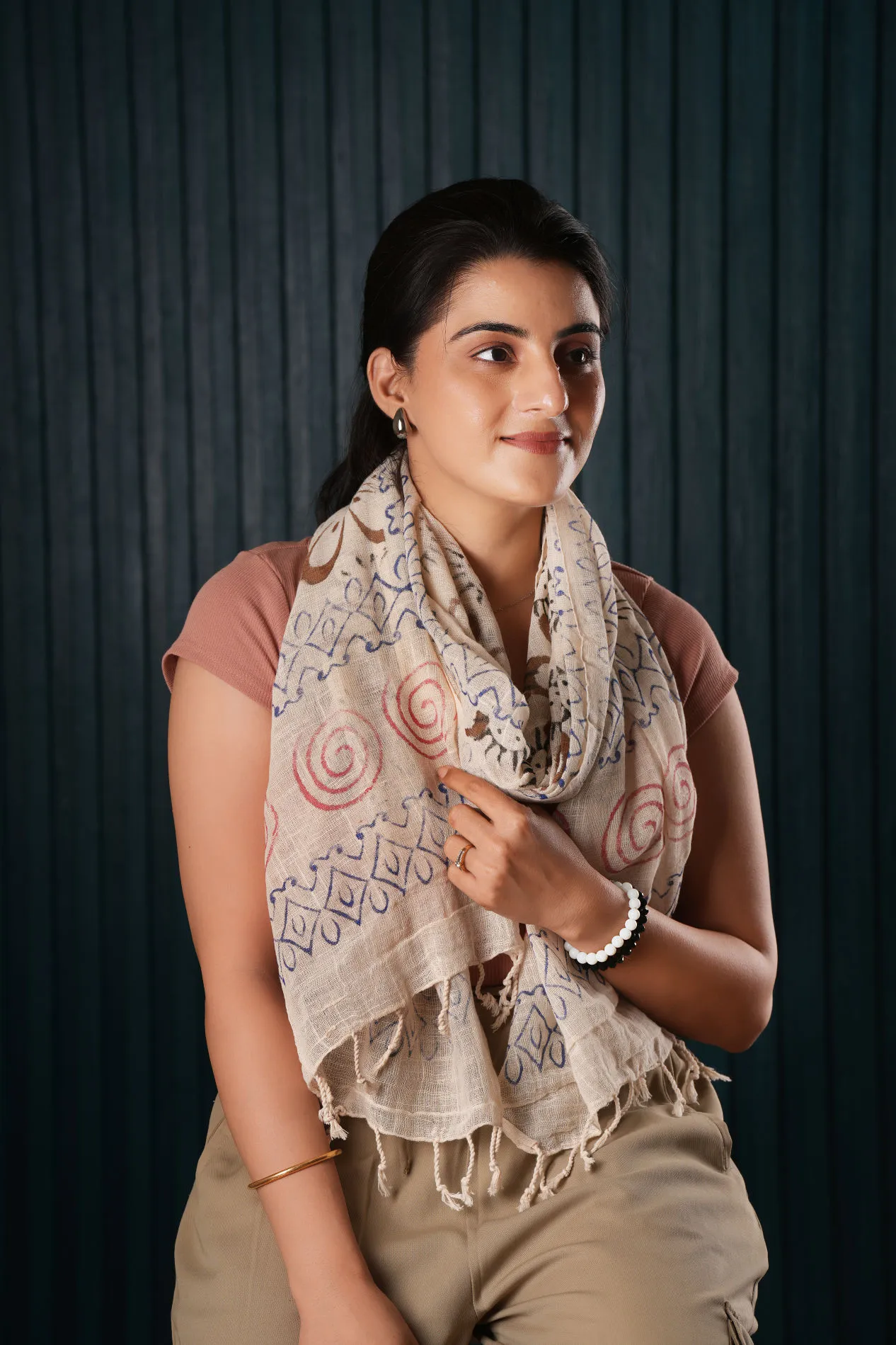 Organic Soft Cotton Printed Scarf - #11