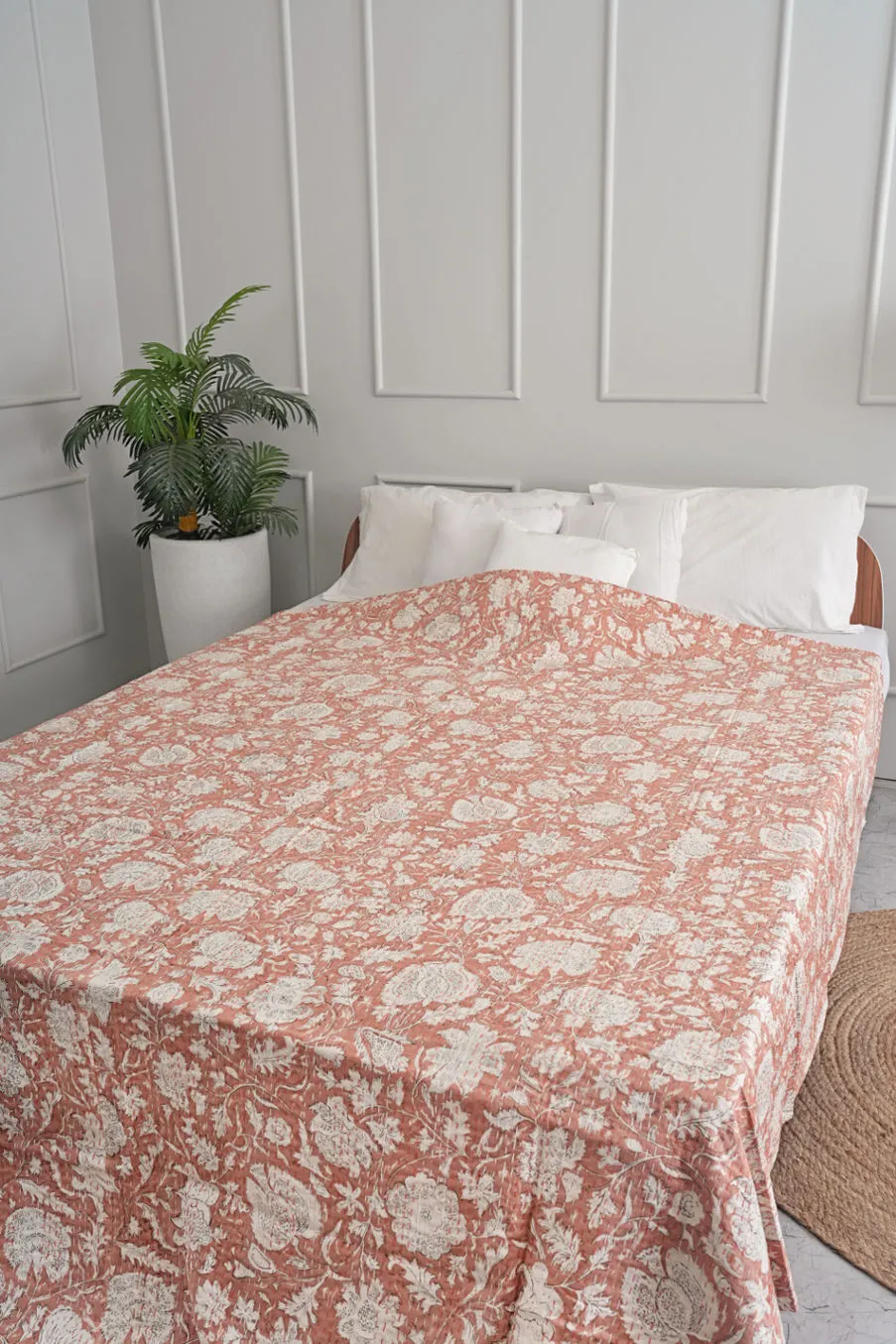 The Minimalist Copper Kantha Quilt