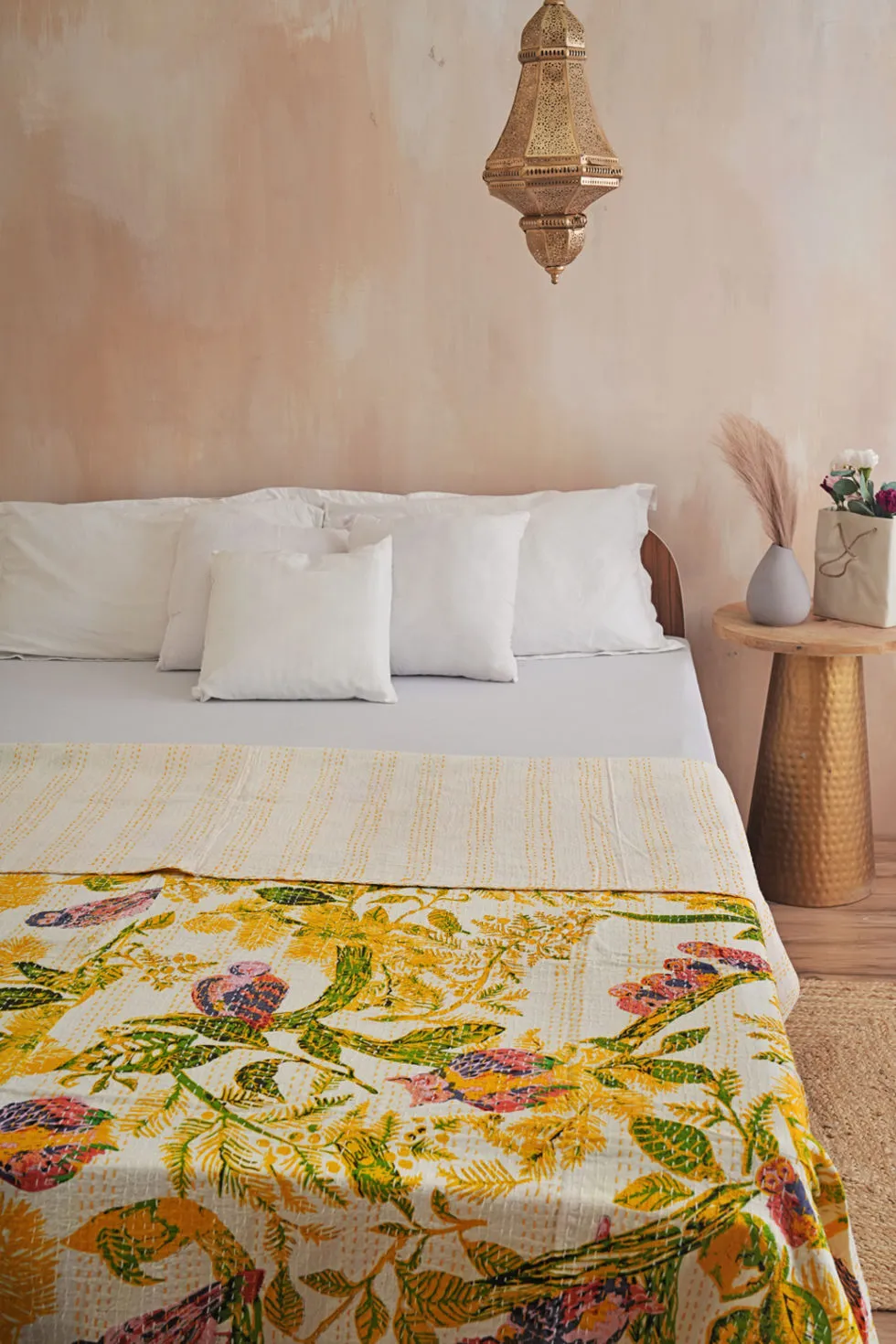 The Wild Owl Kantha Quilt