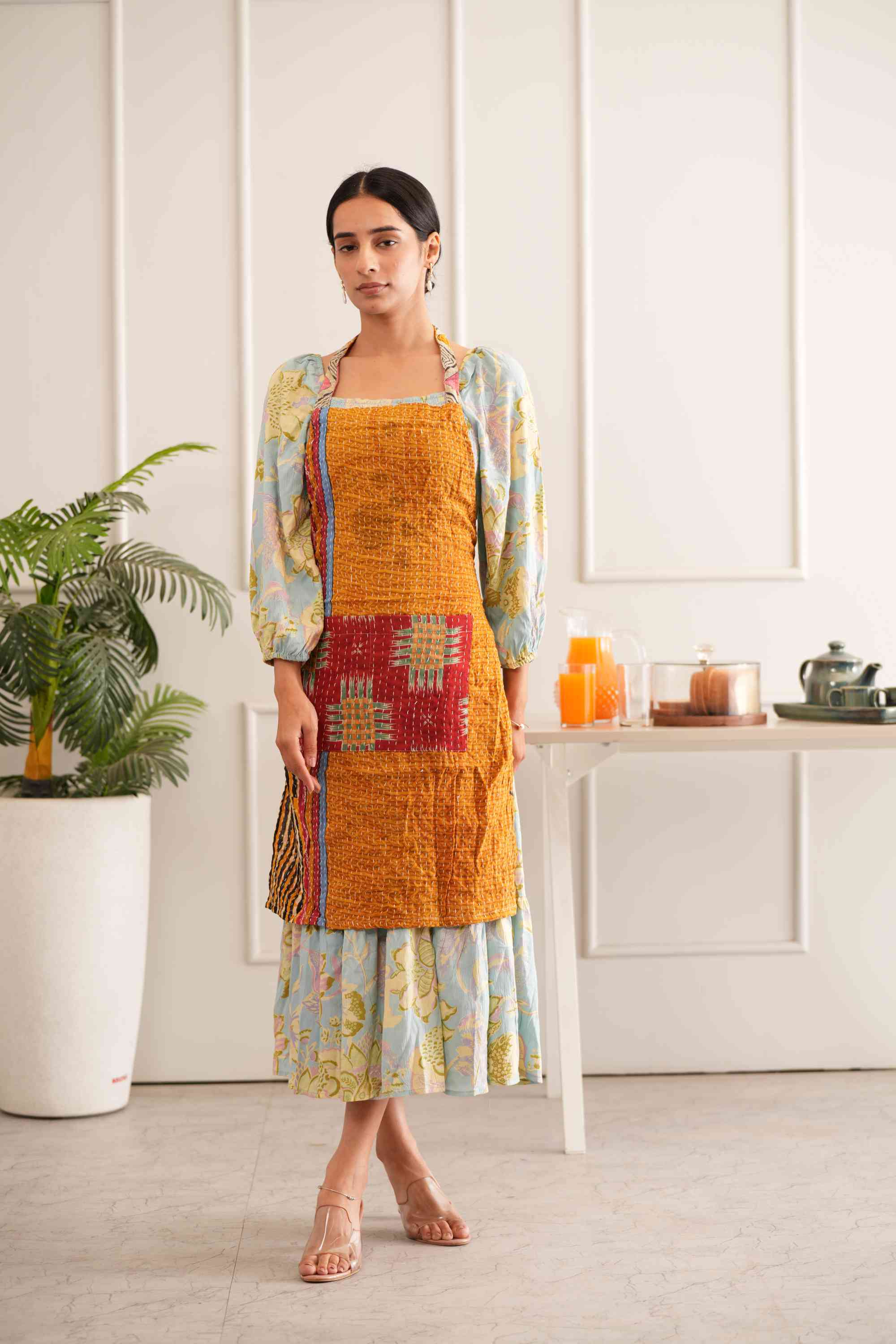 Cotton Kantha Kitchen Apron