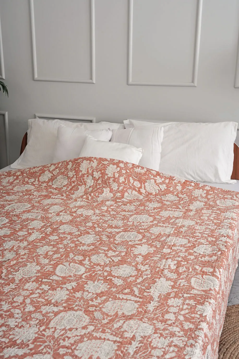 The Minimalist Copper Kantha Quilt