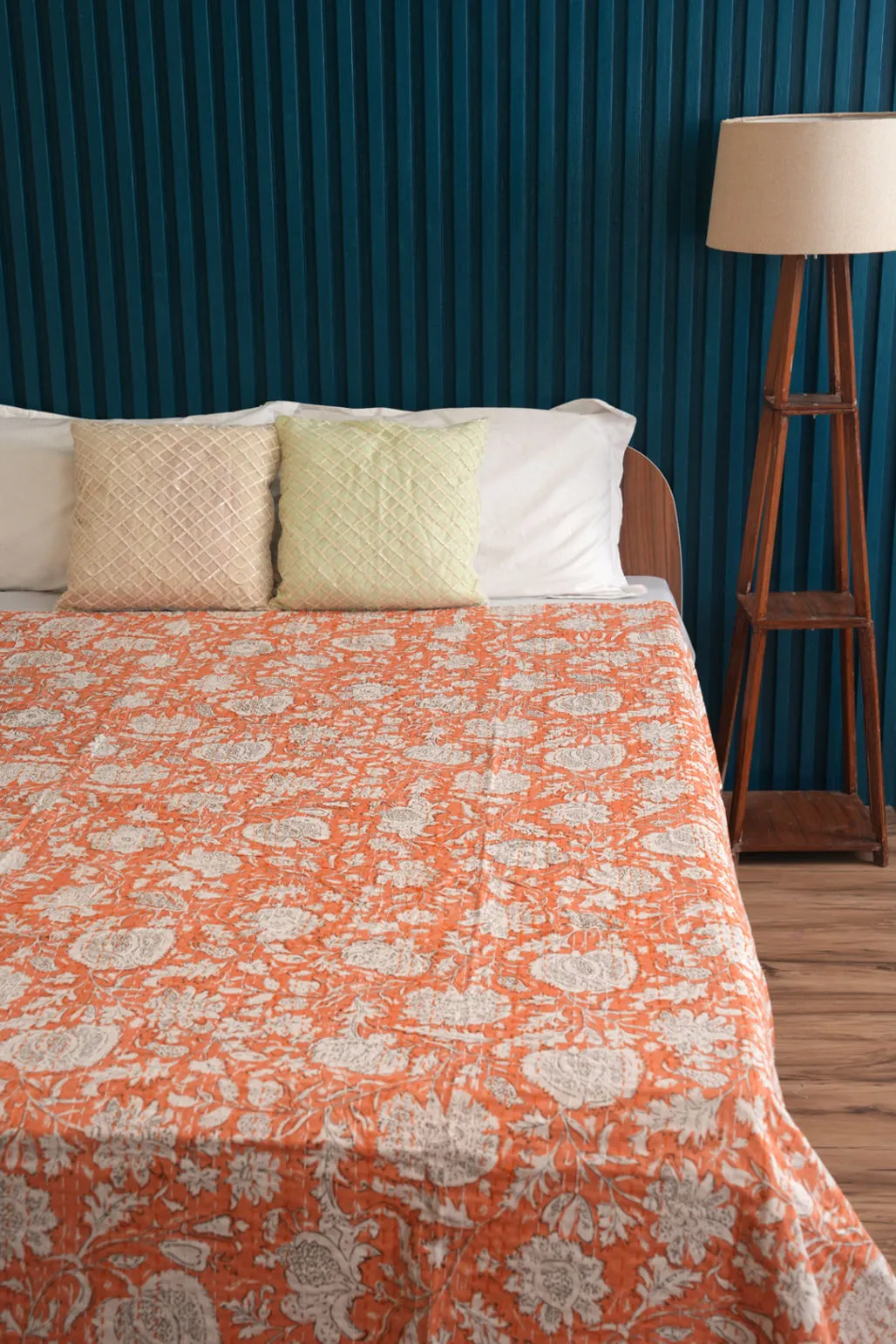 Kantha Quilt - The Salmon