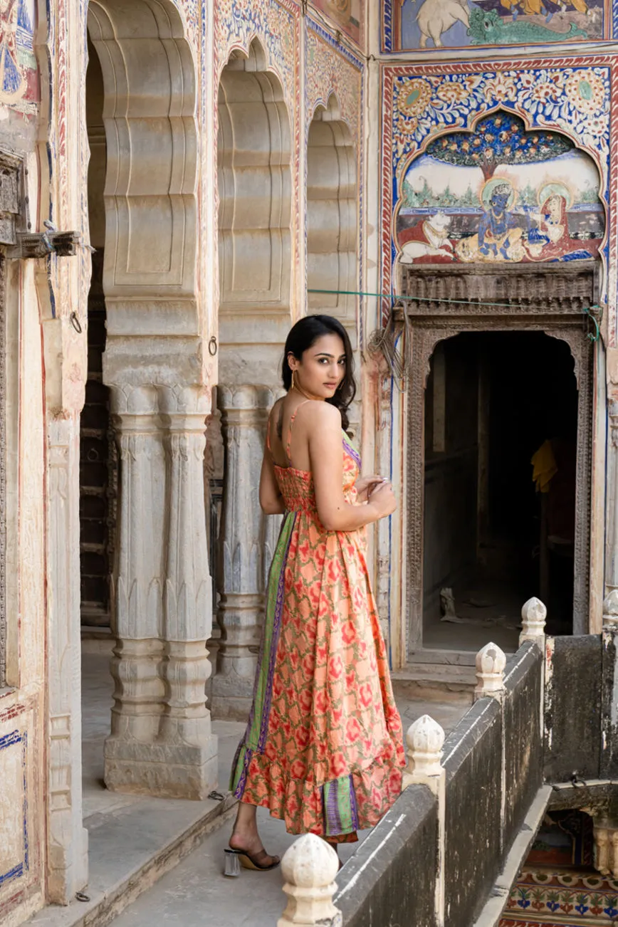 Boho Backless Infinity Orange Maxi Dress | Summer Goddess Essential