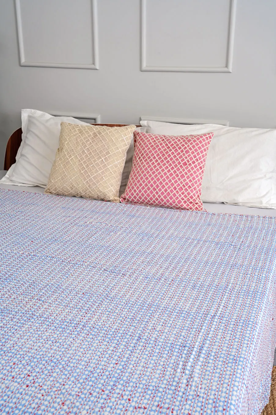 Diamond Kantha Quilt