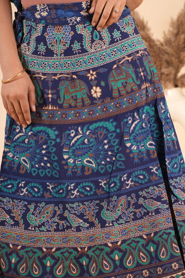 Indian Cotton Vintage Maxi Wrap Skirt