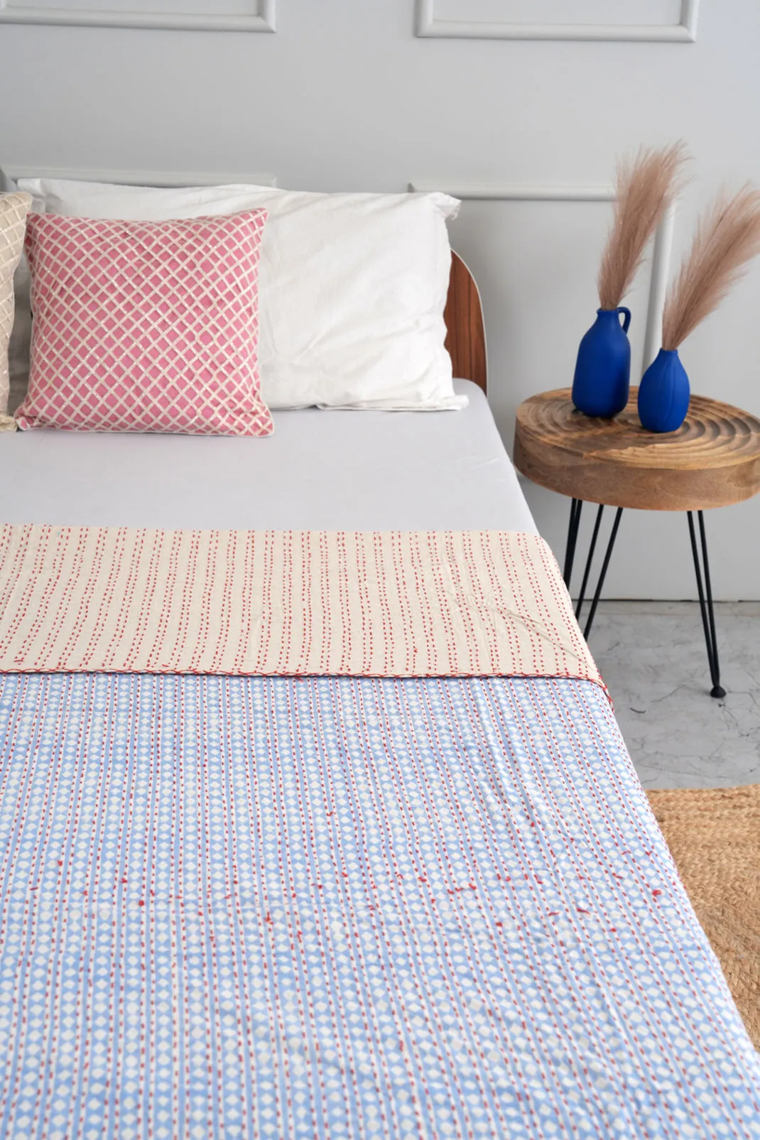 Diamond Kantha Quilt