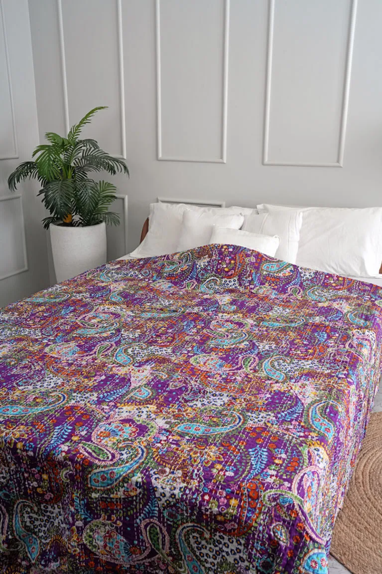 Paisley Kantha Quilt