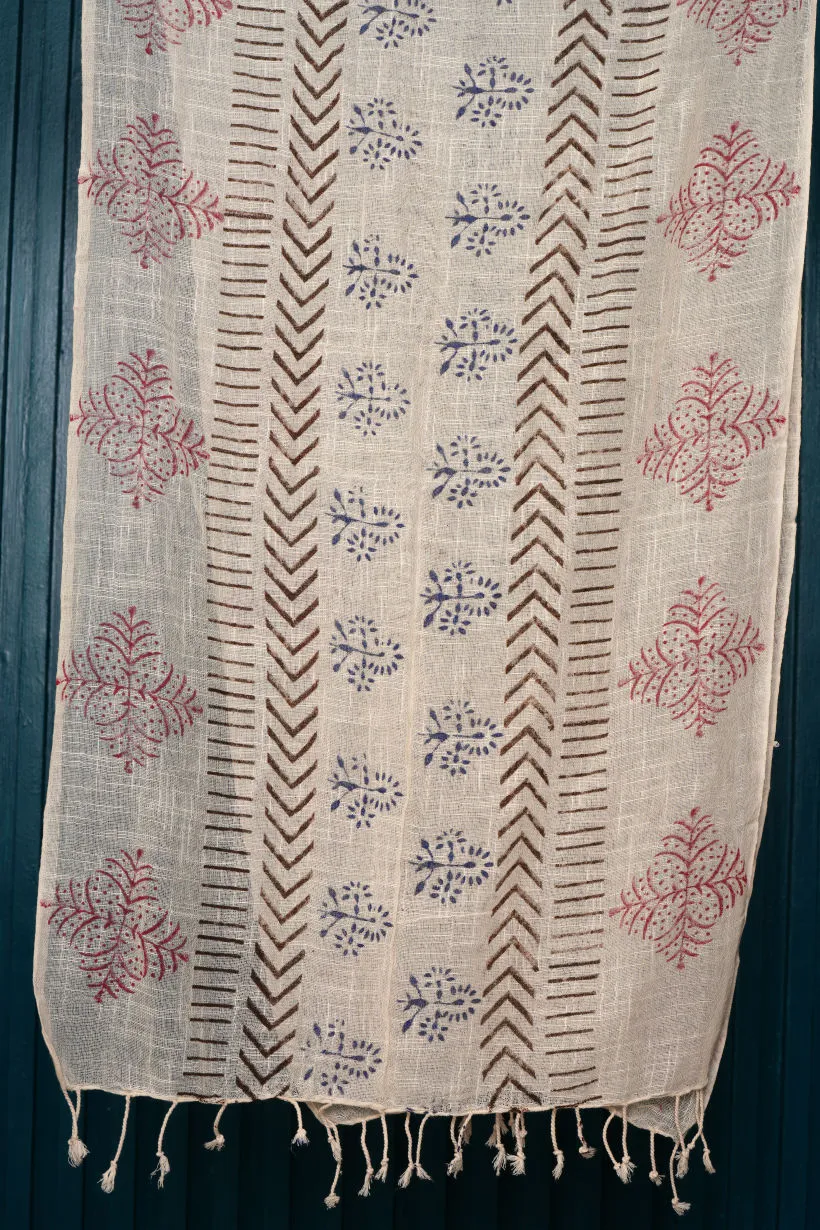 Cotton Hand Printed Scarf #26