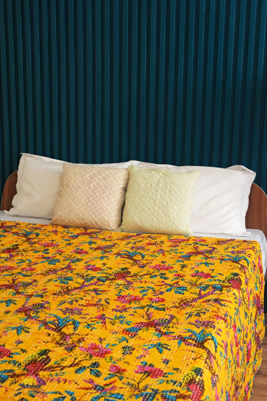 Handmade Cotton Kantha Quilt