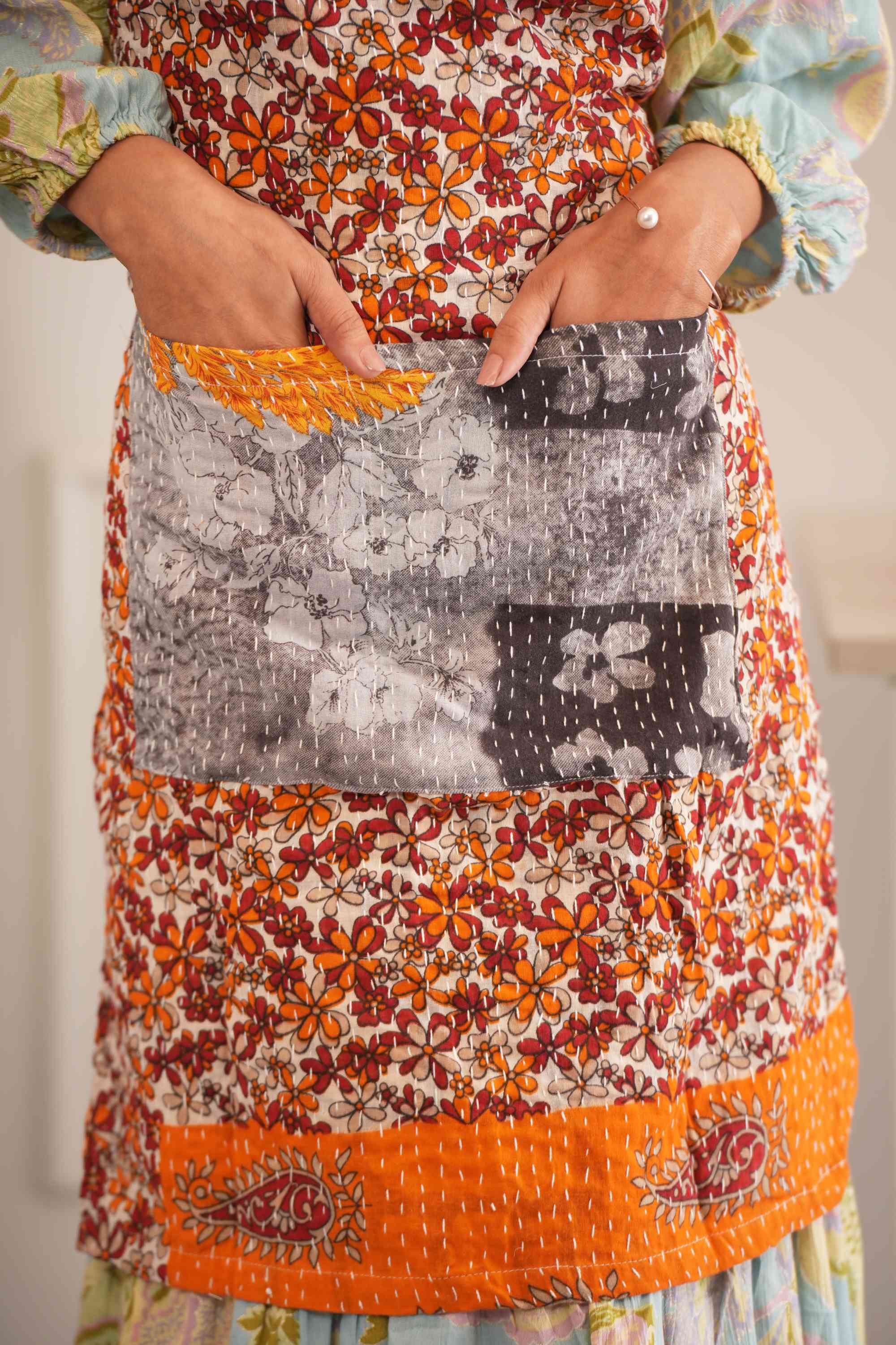 Handmade Cotton Vintage Kantha Apron