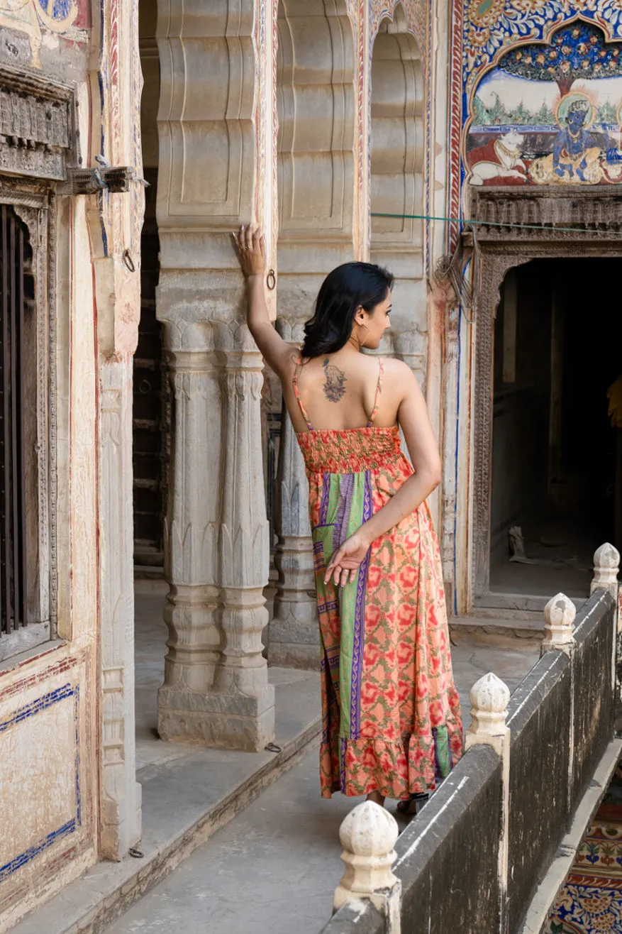 Boho Backless Infinity Orange Maxi Dress | Summer Goddess Essential