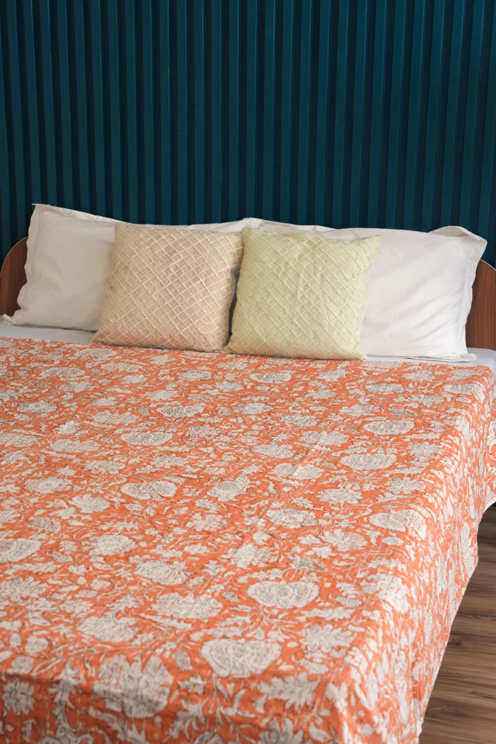 Kantha Quilt - The Salmon