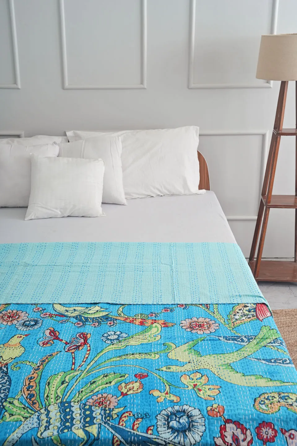 Peacock Kantha Quilt