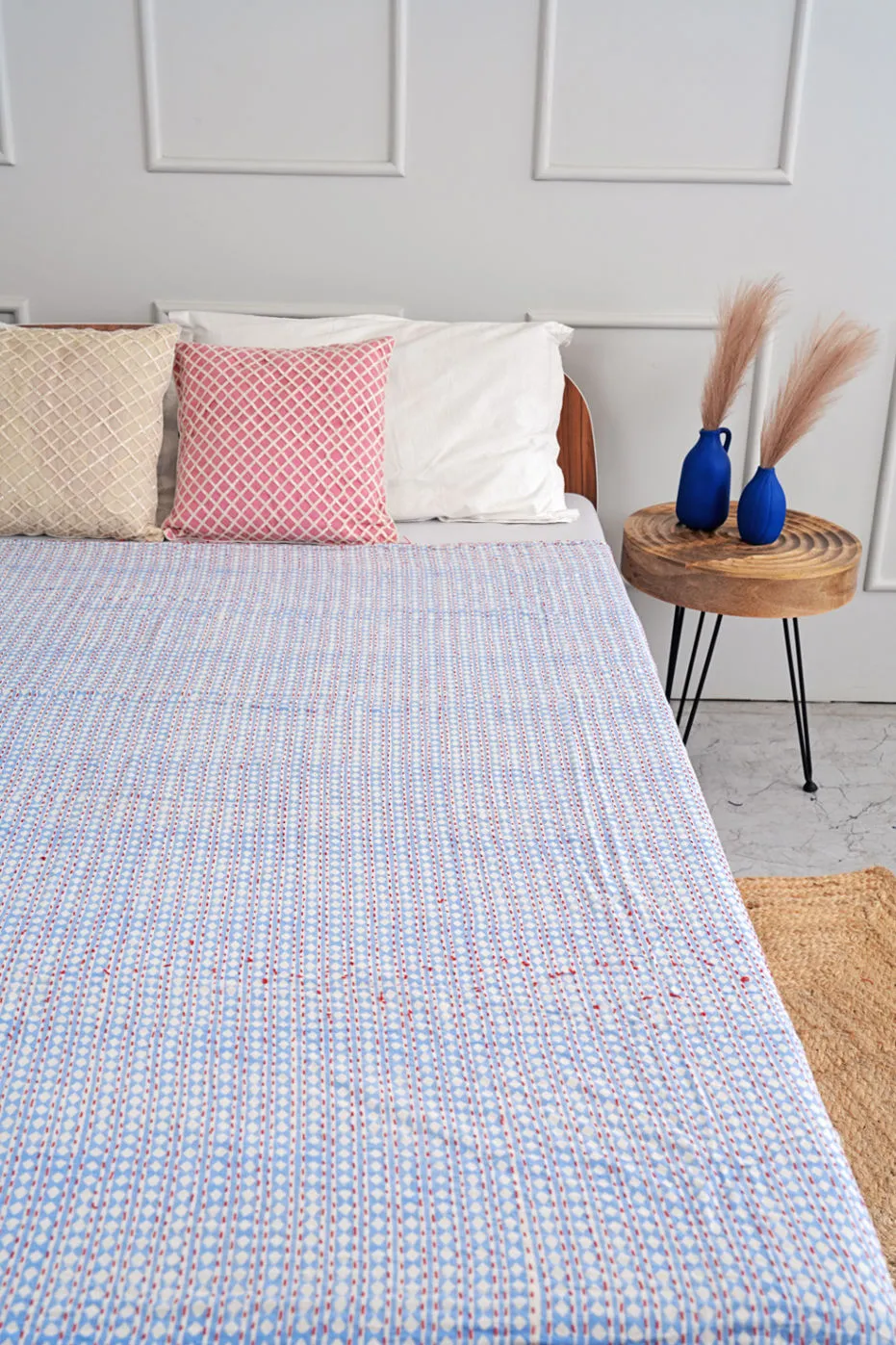 Diamond Kantha Quilt