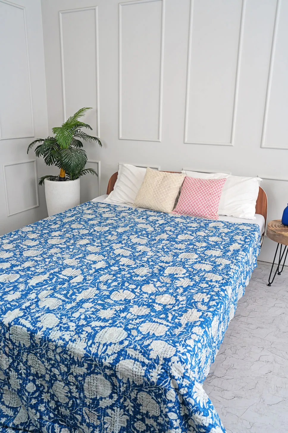 Handcrafted Cotton Kantha Quilt