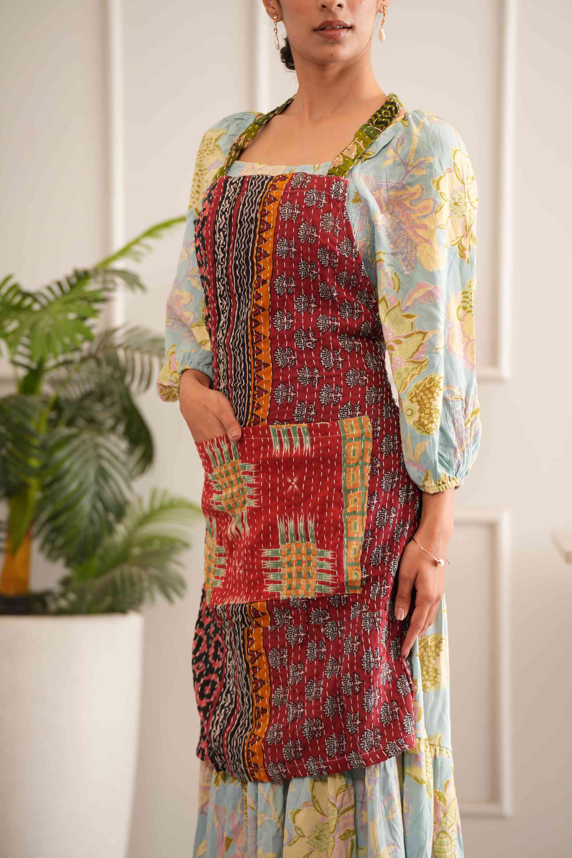 Cotton Kantha Kitchen Apron