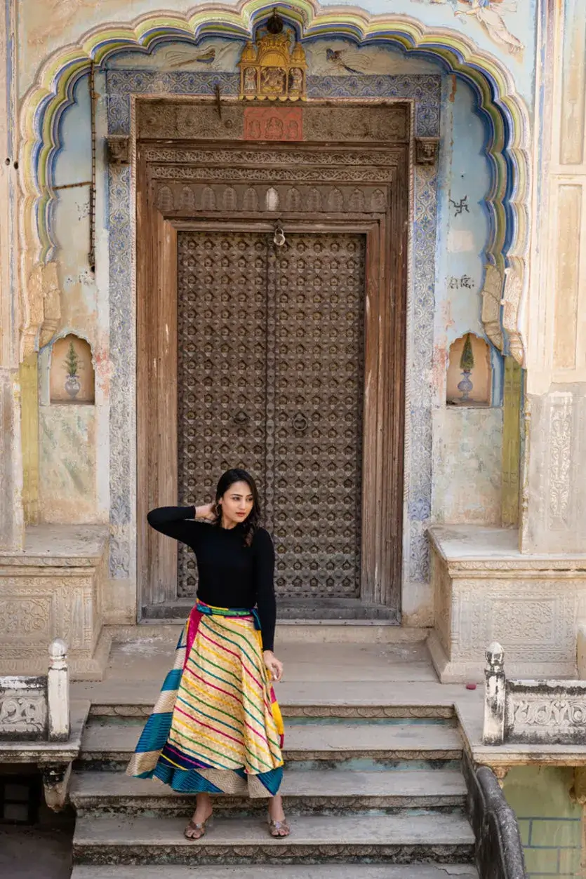 Women Magic Silk Sari Wrap Skirt